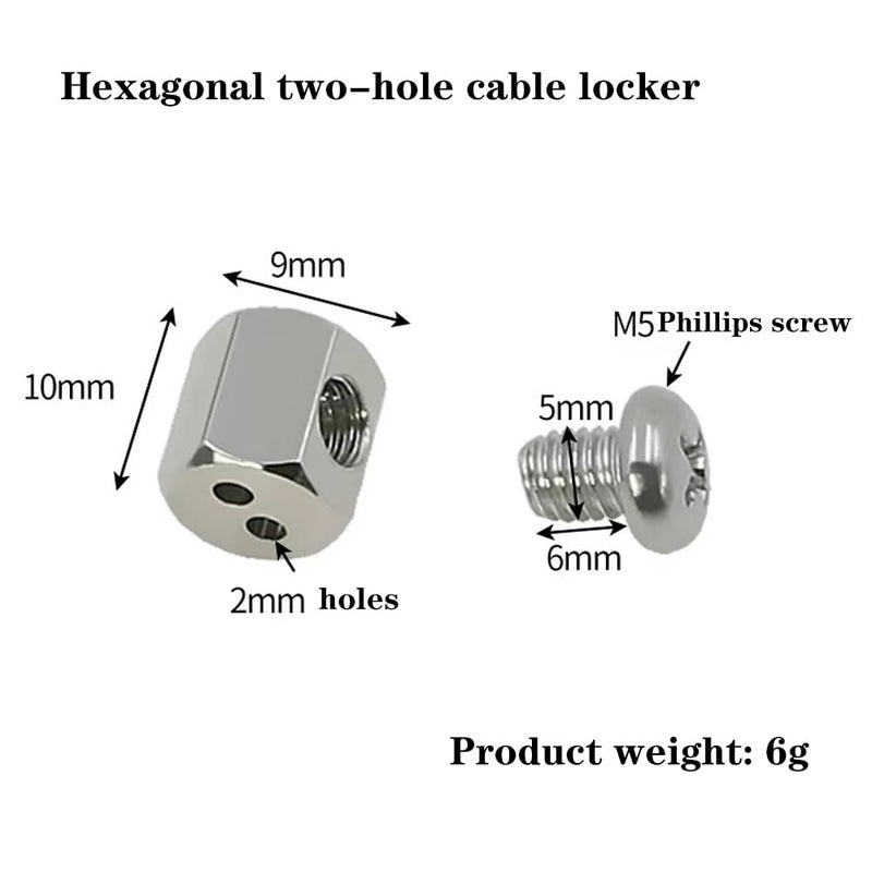 Antianxia 20 Pcs Upgraded Wire Rope Cable Clamp/Cable Clips for Christmas Light Clips, Wire Clamp (for 1-2mm Wire Rope Clamp) - Image 2